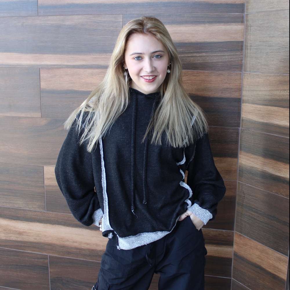 Black and Gray Women's Hoodie